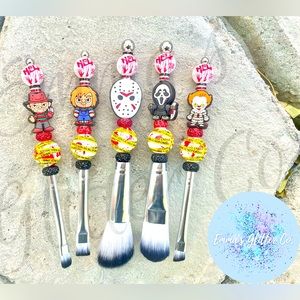 Emma’s Glitter Co Killer themed beaded makeup brush set.